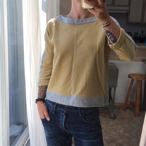 Sanctuary Tops - Sanctuary Color Block Cropped Sweatshirt